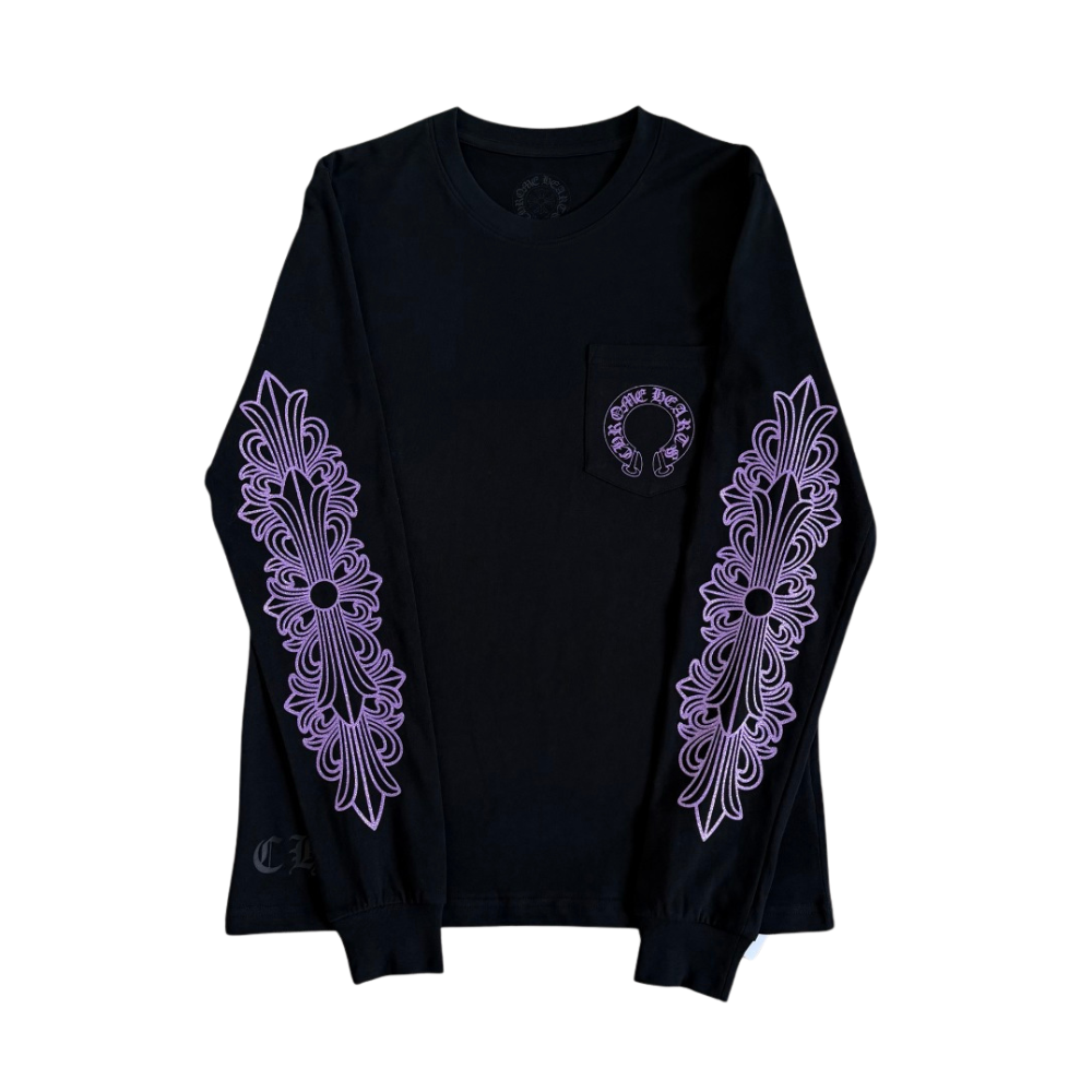 Chrome Hearts  Horseshoe L/S T-Shirt Black/Pink