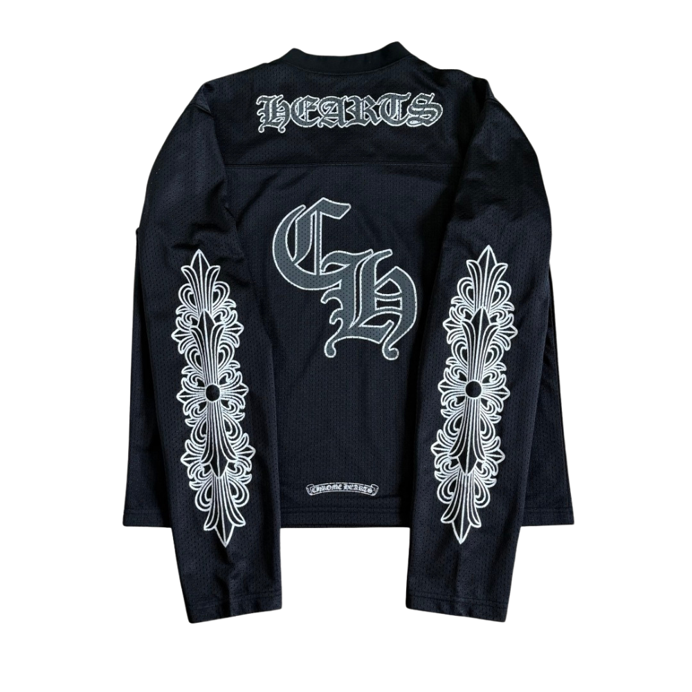Chrome Hearts Stadium Mesh Long sleeve Jersey ‘Black/Gray’