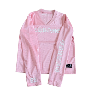 Chrome Hearts Matty Boy Mesh Jersey Pink Long Sleeve Tee