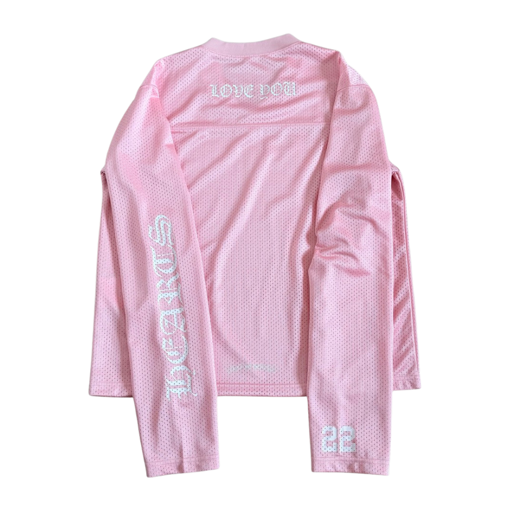 Chrome Hearts Matty Boy Mesh Jersey Pink Long Sleeve Tee Secondary image