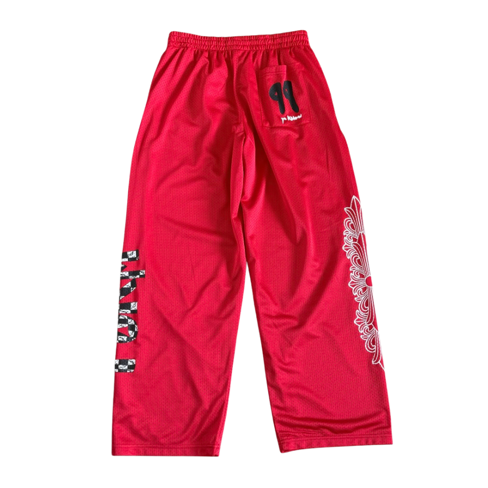 Chrome Hearts Mesh Warm Up Track Pants ‘Red’ Secondary image