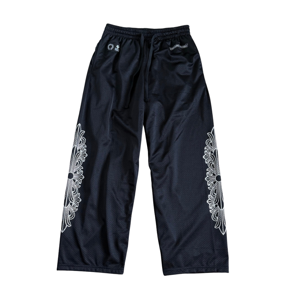 Chrome Hearts Mesh Warm Up Track Pants ‘Black’ Main image