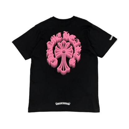 Chrome Hearts Holographic Pink Cross T-Shirt