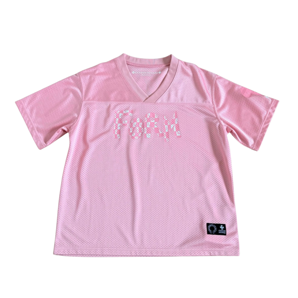 Chrome Hearts Sports Mesh Short Sleeve Warm Up Jersey “Pink” Main image
