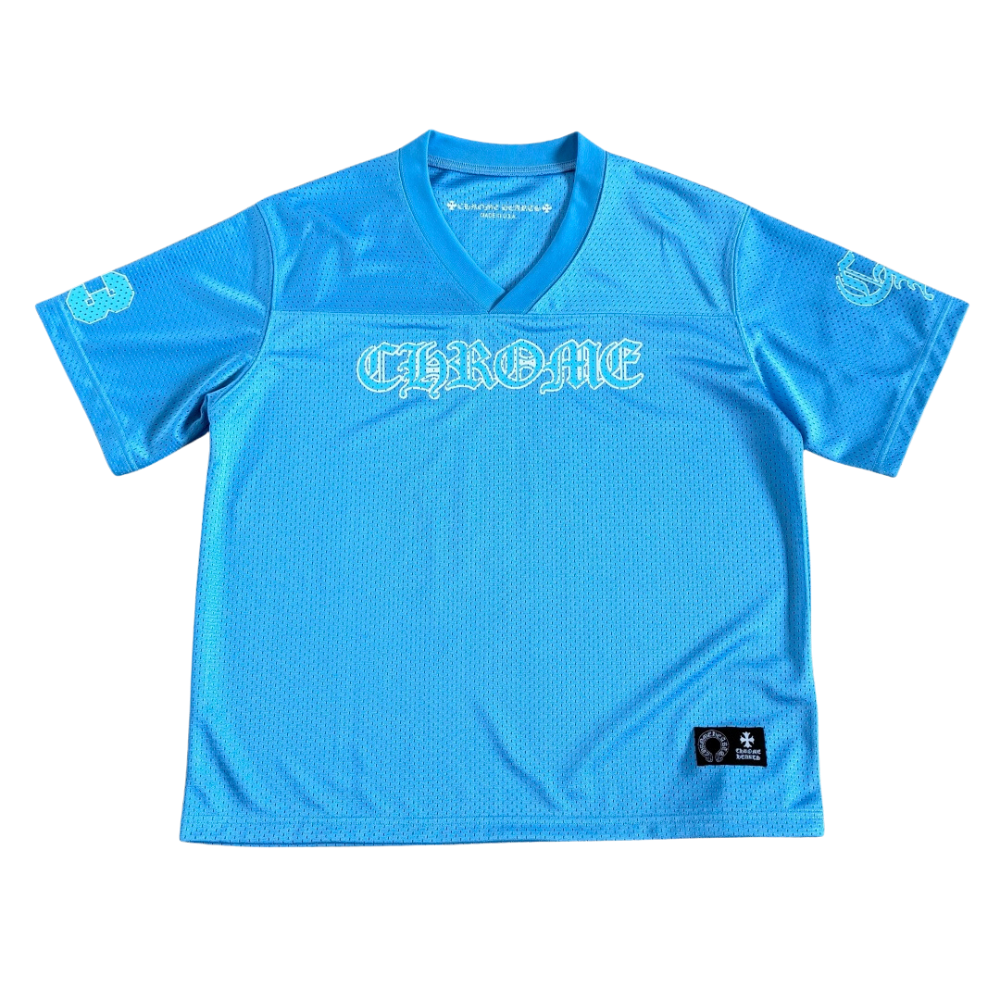 Chrome Hearts Sports Mesh Short Sleeve Warm Up Jersey “Blue” Main image