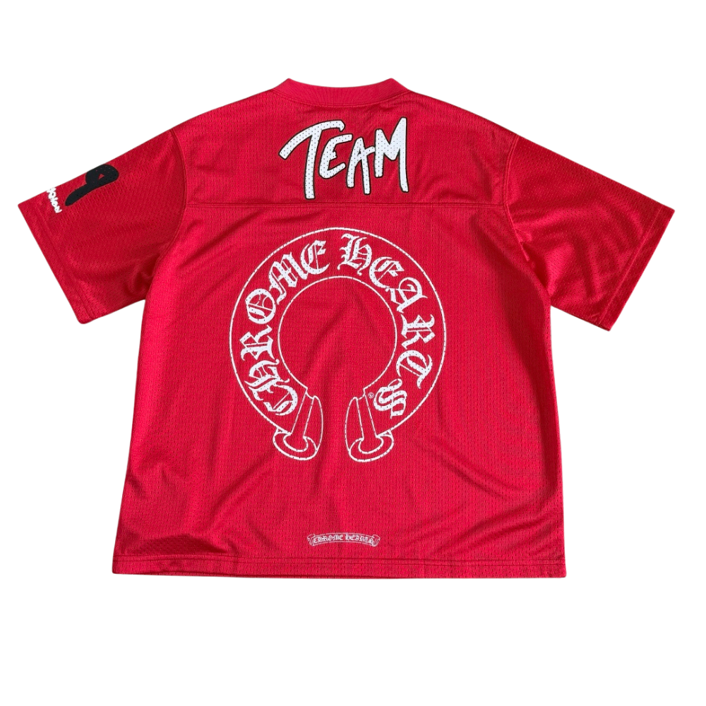 Chrome Hearts Sports Mesh Short Sleeve Warm Up Jersey “Red”