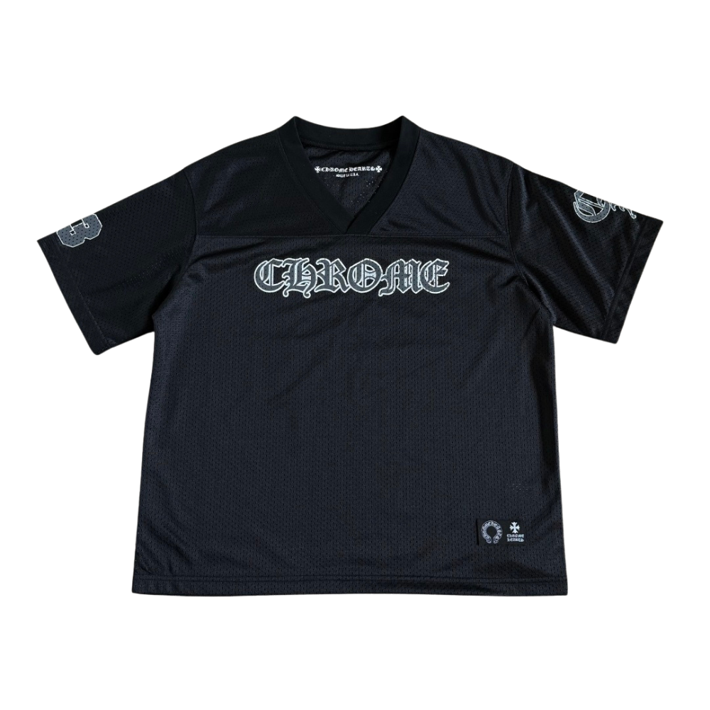 Chrome Hearts Sports Mesh Short Sleeve Warm Up Jersey “Black” Main image