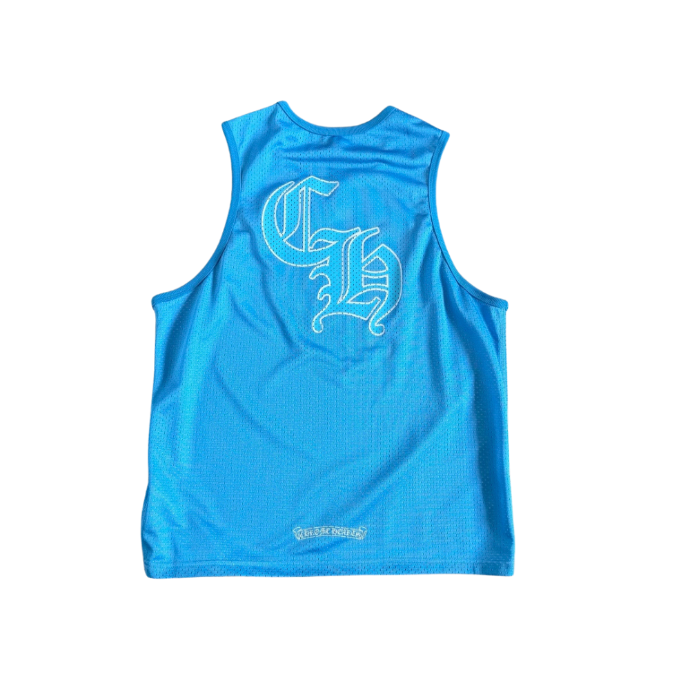 Chrome Hearts Mesh Reversible Jersey Blue Tank Top