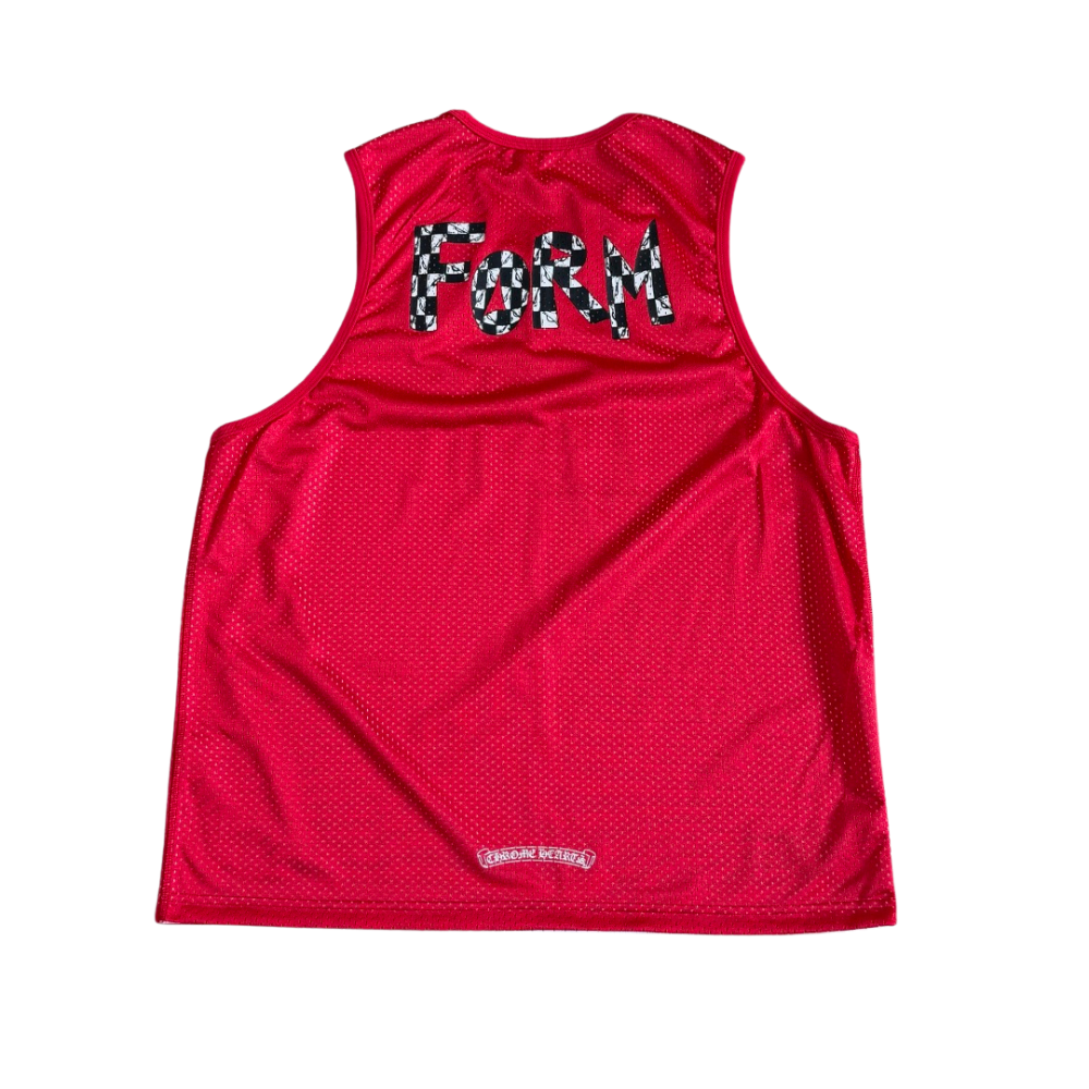 Chrome Hearts Mesh Reversible Jersey Red Tank Top