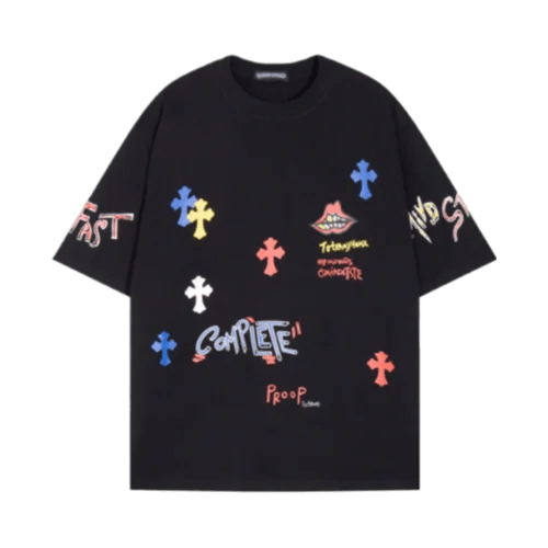 Chrome Hearts Supply The Demand Cross Logo Black Tee