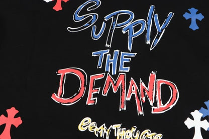 Chrome Hearts Supply The Demand Cross Logo Black Tee