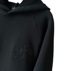 Chrome Hearts CH Cross Leather Patch Black Pullover Hoodie