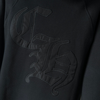 Chrome Hearts CH Cross Leather Patch Black Pullover Hoodie