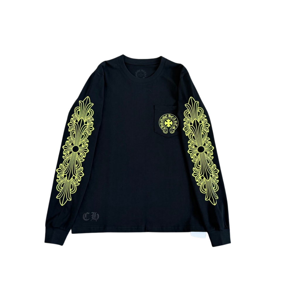 Chrome Hearts Made In Hollywood Pocket Long Sleeve Tee Black