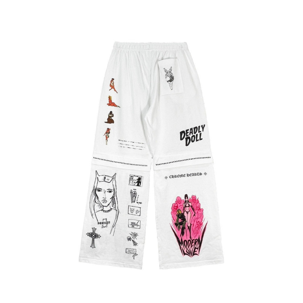 Chrome Hearts x Deadly Doll Miami Exclusive Sweatpants ‘White’