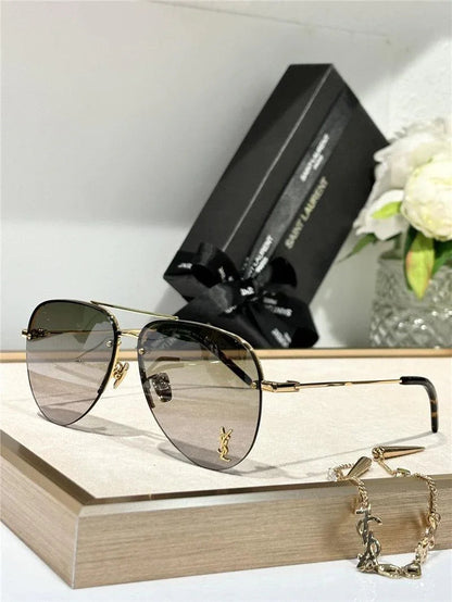 YSL Saint Laurent 11M Classic Sun Aviator Unisex Sunglasses ✨