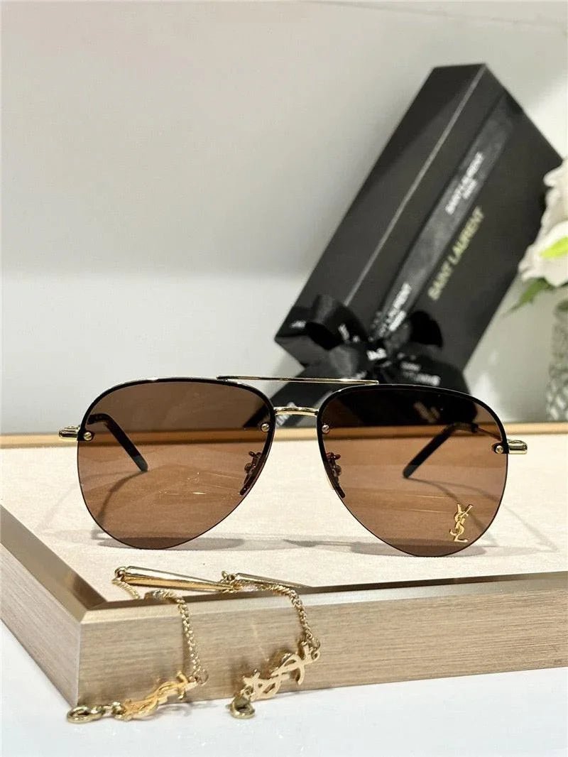 YSL Saint Laurent 11M Classic Sun Aviator Unisex Sunglasses ✨