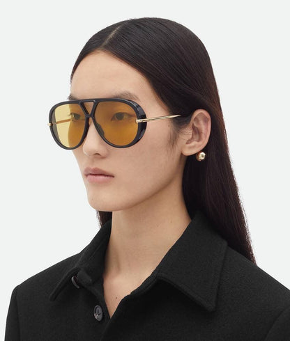 BOTTEGA VENETA  BV1273S 003 Unisex DROP AVIATOR Sunglasses✨