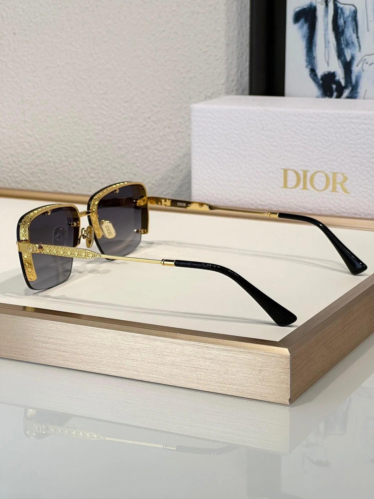 DIOR HOMME NeoDior S4U Mirrored Rectangular Sunglasses✨