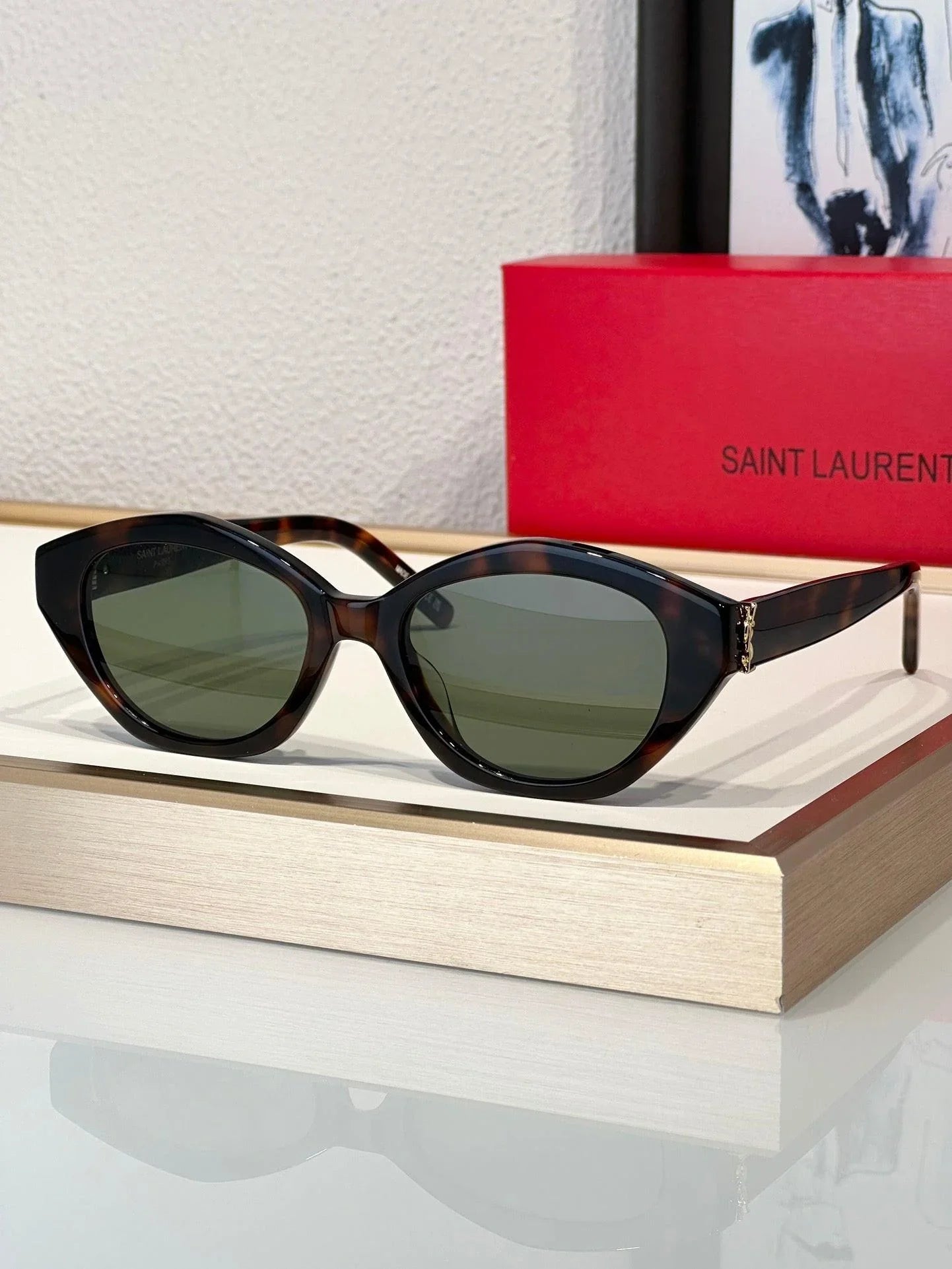 YSL Saint Laurent SLM60 006 54 19 Women's Sunglasses Sunglasses ✨