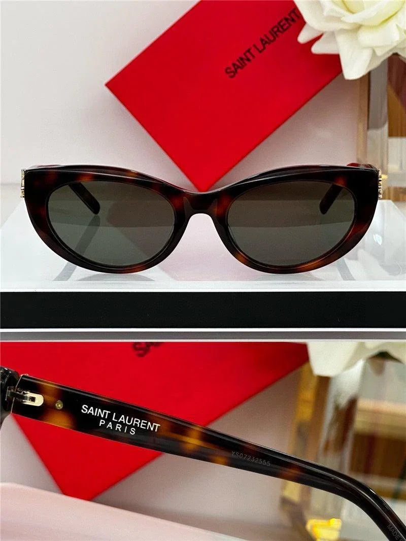 Saint Laurent Women's Monogram Hinge Narrow Cat Eye Sunglasses Women's ✨