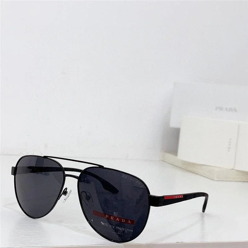 PRADA SPS54T 1AB5Z1 58 Polarized Men's Pilot Sunglasses✨
