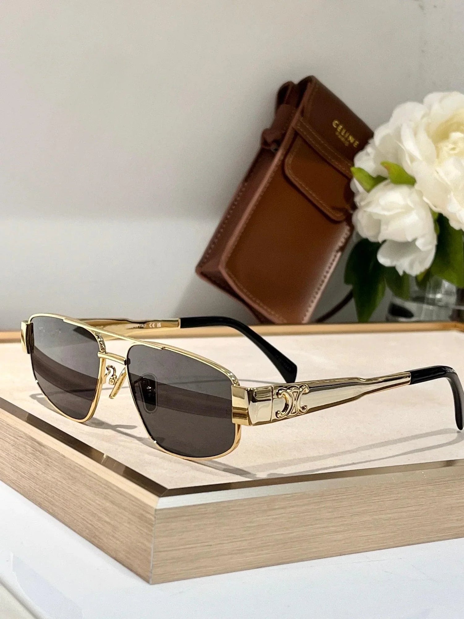 2024 a CELINE ovals Triomphe Metal CL 40281 U Sunglasses ✨