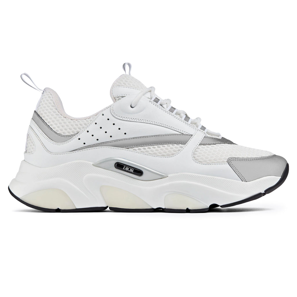 Dior B22 White Reflective Calfskin Trainer