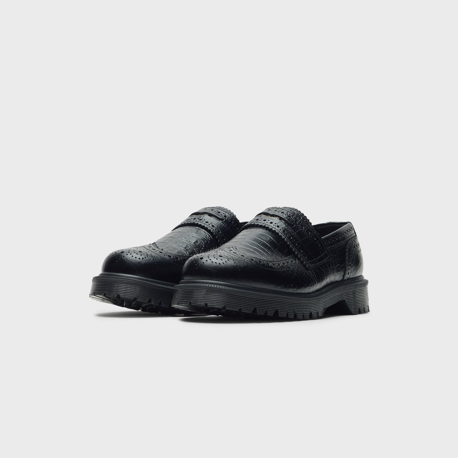 Dr. Martens Penton Brogue Emboss Leather Loafers - Black