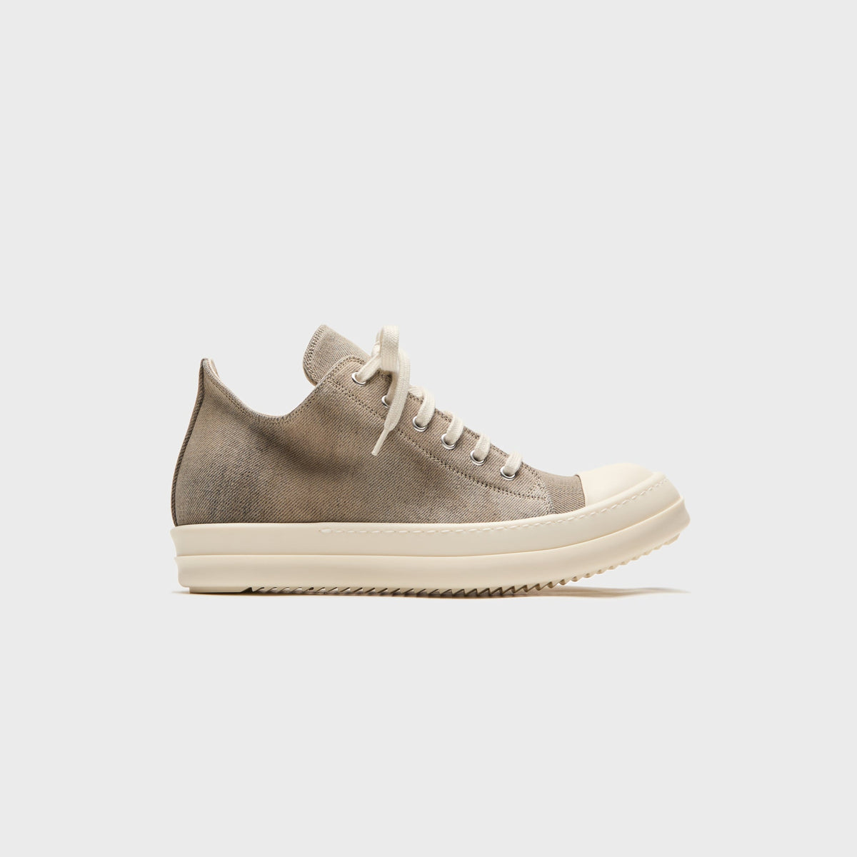 Rick Owens WMNS DRKSHDW Scarpe In Denim Low Sneakers – Dust / Milk