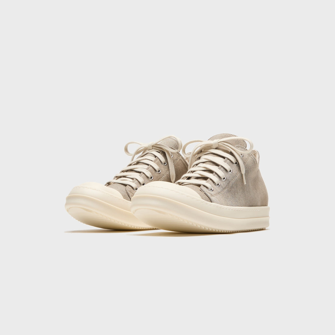 Rick Owens WMNS DRKSHDW Scarpe In Denim Low Sneakers – Dust / Milk