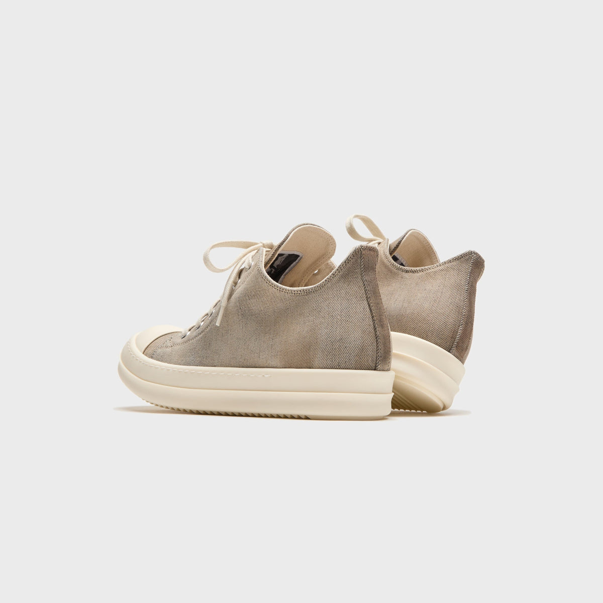 Rick Owens WMNS DRKSHDW Scarpe In Denim Low Sneakers – Dust / Milk