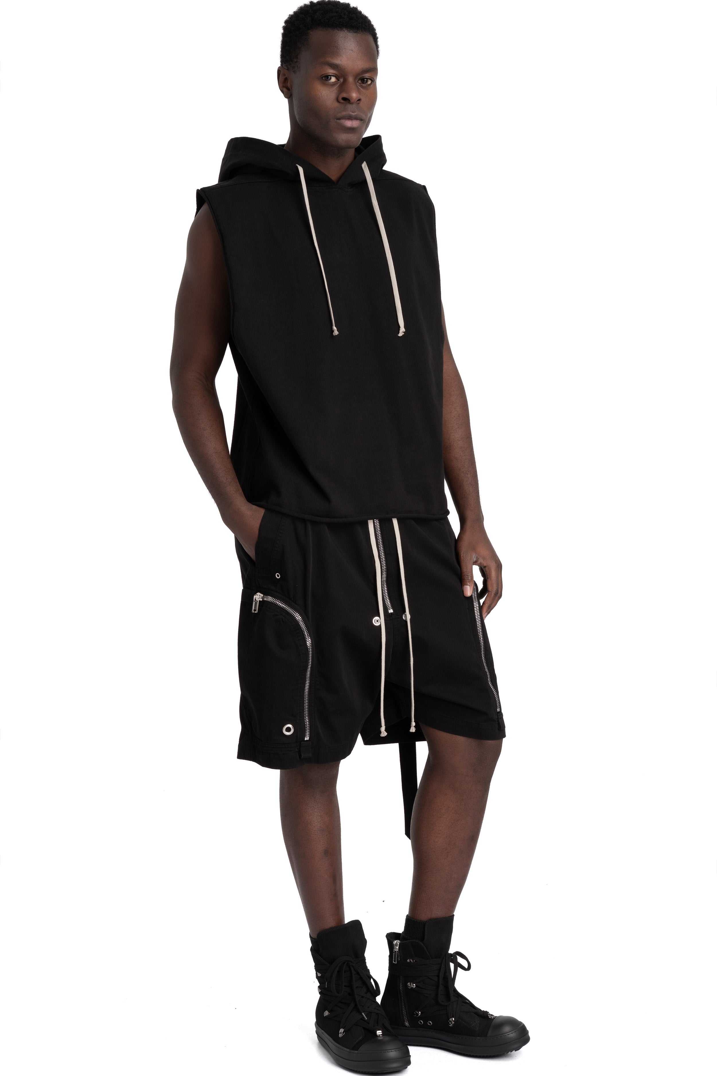 Sleeveless Hood Tunic