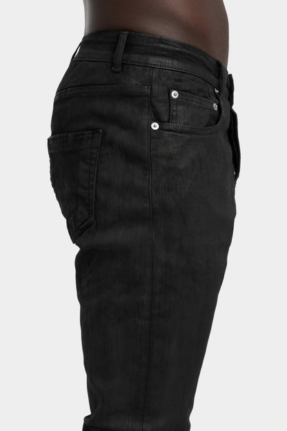 Detroit cut jeans, Black waxed