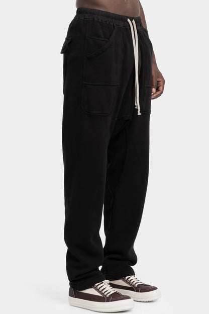 Classic cargo drawstring pants, Slub Felpa