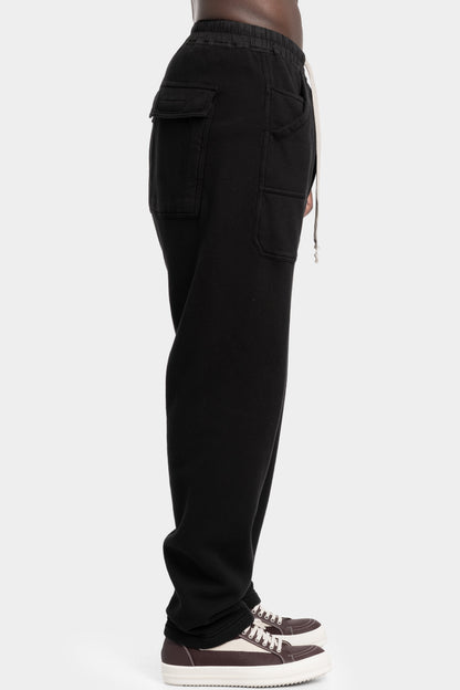 Classic cargo drawstring pants, Slub Felpa
