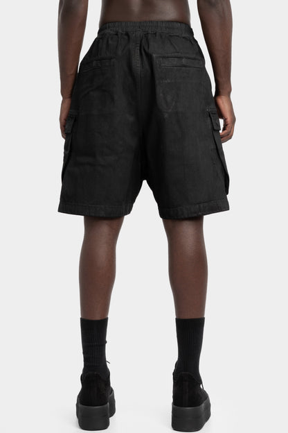 Cargobela shorts, Wax Denim