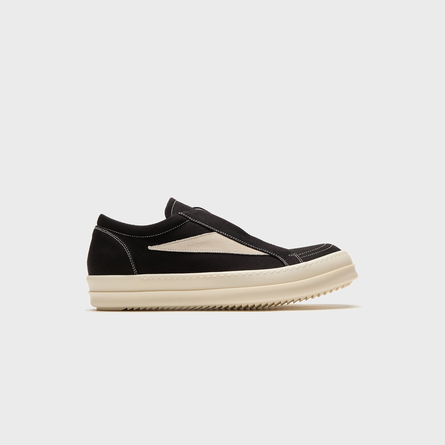 Rick Owens DRKSHDW Concordians Laceless Vintage Sneaks - Black / Milk / Milk