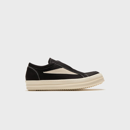 Rick Owens DRKSHDW Concordians Laceless Vintage Sneaks - Black / Milk / Milk