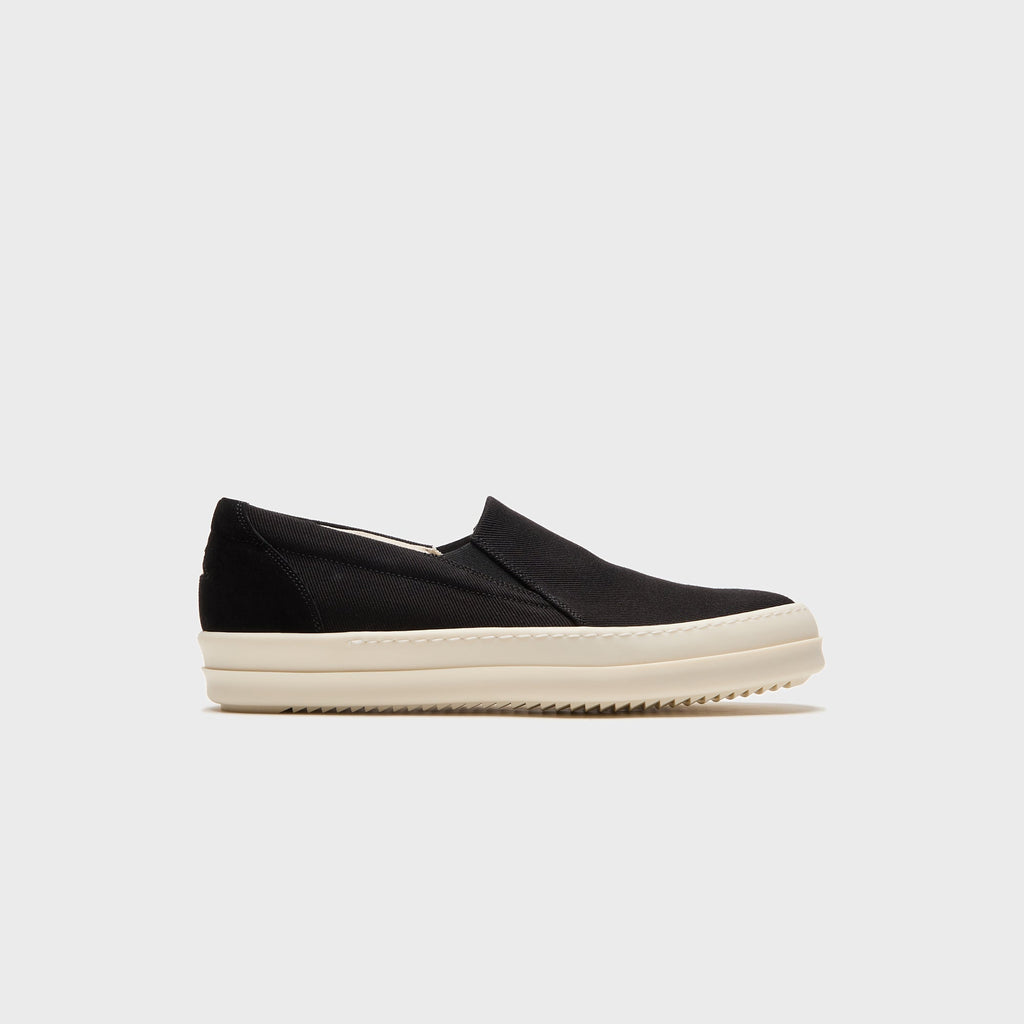 Rick Owens Temple Penta Boat Sneaks – Black / Milk
