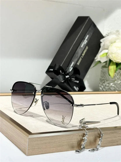 YSL Saint Laurent 11M Classic Sun Aviator Unisex Sunglasses ✨