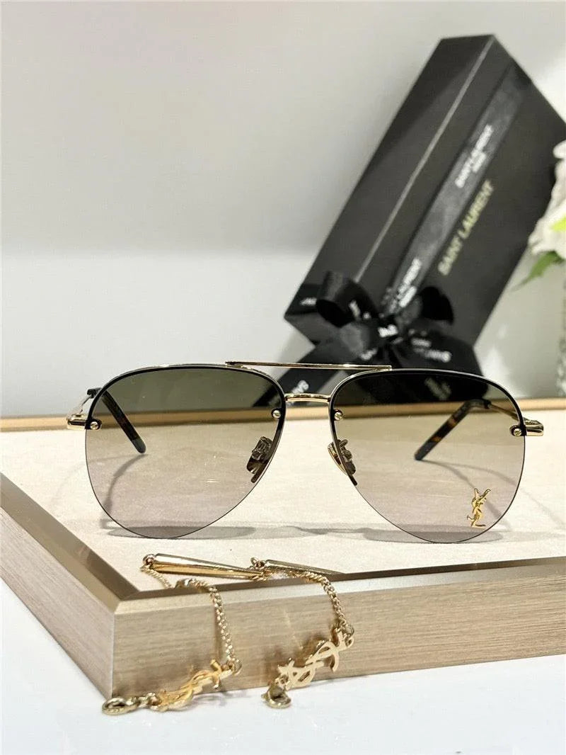 YSL Saint Laurent 11M Classic Sun Aviator Unisex Sunglasses ✨