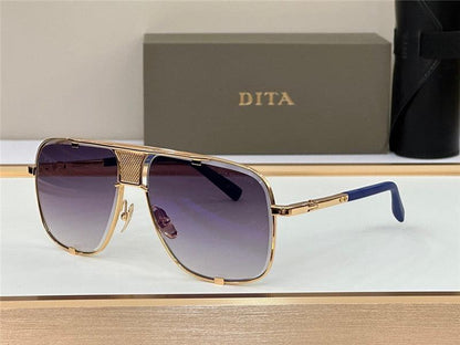 DITA MACH-FIVE Rose Gold-Gold-Brown Unisex Clear Sunglasses 🔱