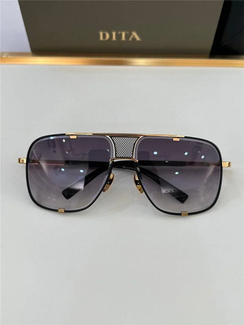 DITA MACH-FIVE Rose Gold-Gold-Brown Unisex Clear Sunglasses 🔱
