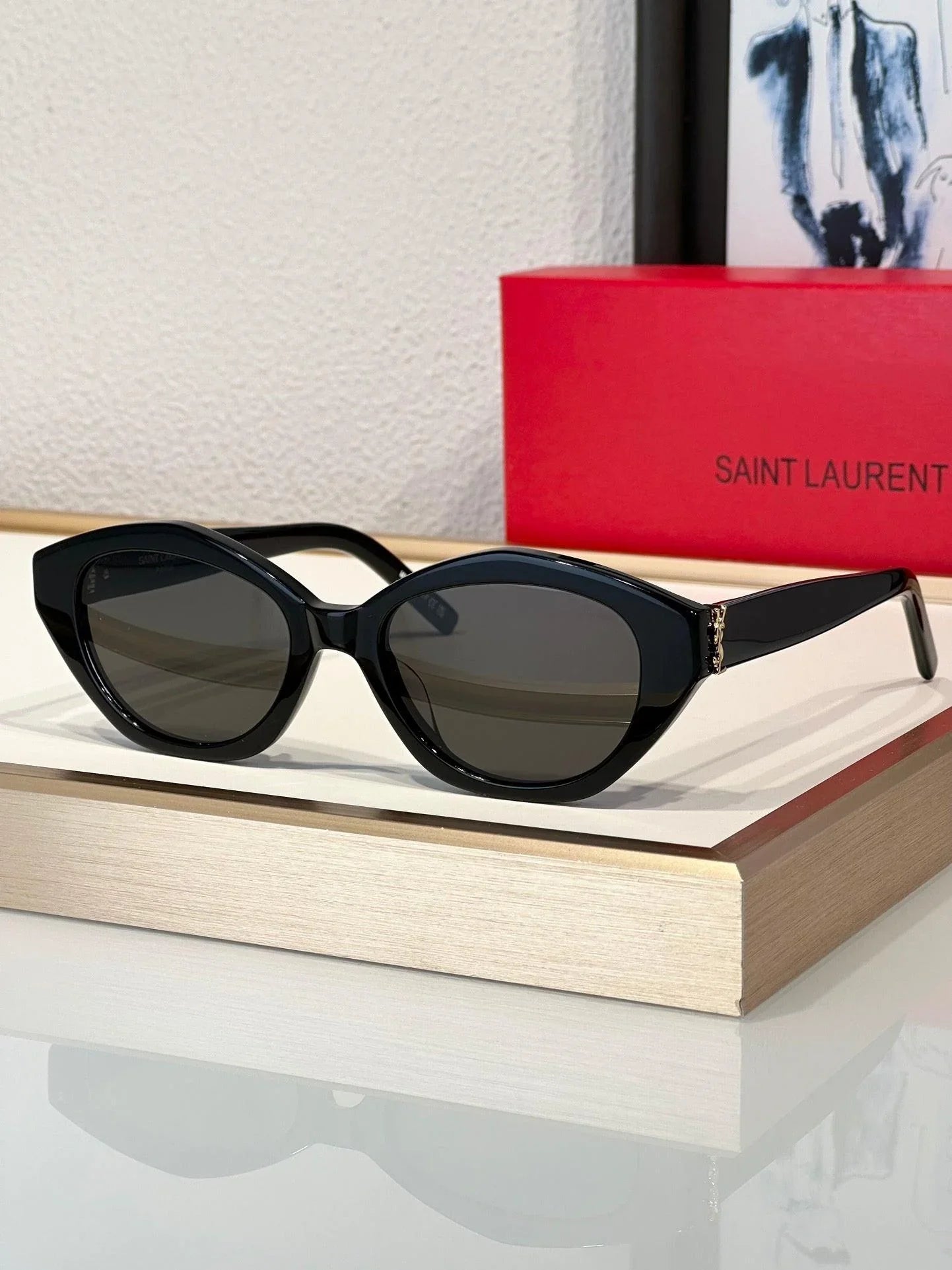 YSL Saint Laurent SLM60 006 54 19 Women's Sunglasses Sunglasses ✨