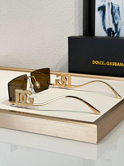 Dolce&amp;Gabbana 2304B Crystal DG Metal Rectangle Women&