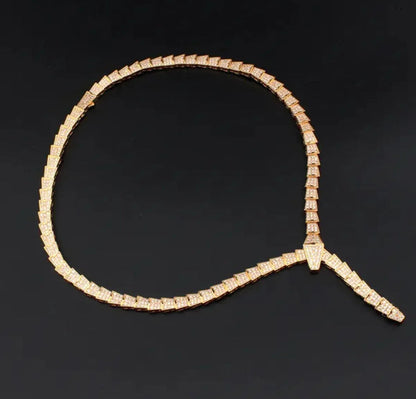 BVLGARI SERPENTI VIPER NECKLACE 18K Gold Plated Women&