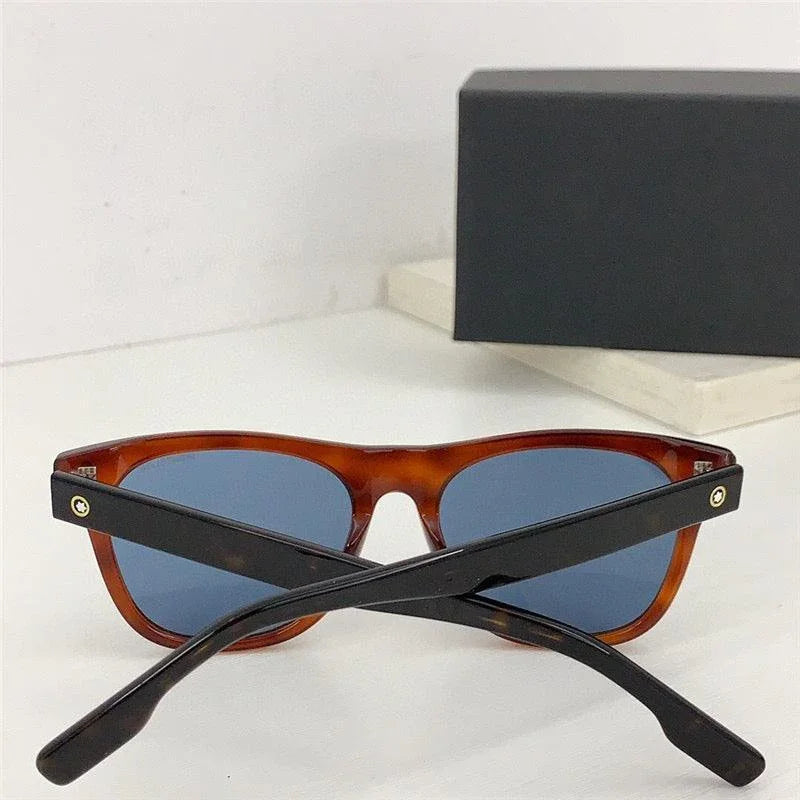 Mont Blanc Sunglasses MB 0124 S 001 Black / Silver Grey Lens Aviator 53-18🏎