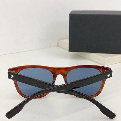 Mont Blanc Sunglasses MB 0124 S 001 Black / Silver Grey Lens Aviator 53-18🏎