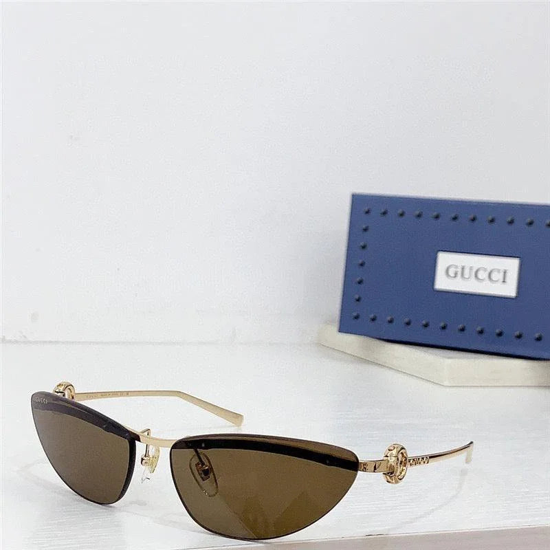GUCCI Rectangular Frame 2024 in metal frame New Season GG1701 Sunglasses  ✨